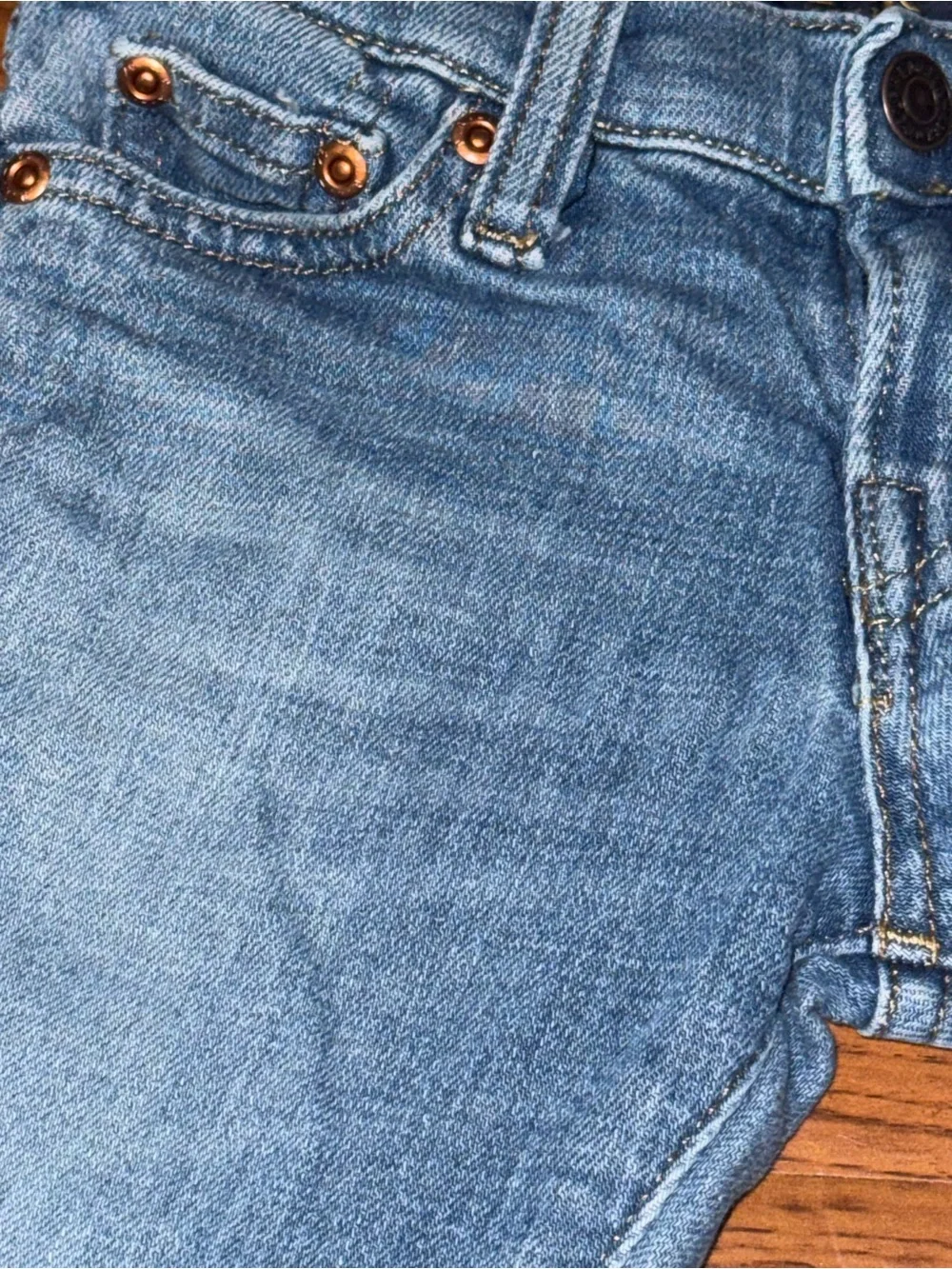 Ralph Lauren Polo vintage Toddler Blue Denim Jeans with Logo Tag Size 2T